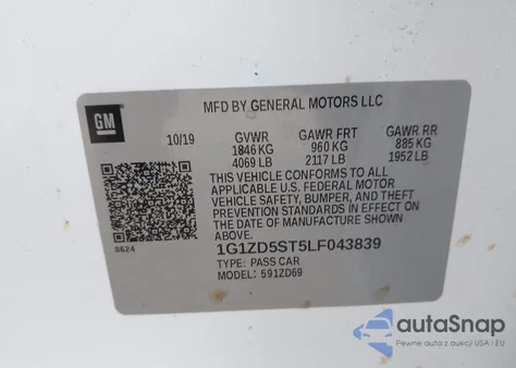 2020 Chevrolet Malibu Fwd Lt from USA, damaged, VIN 1G1ZD5ST5LF043839